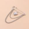 Creative openable relief love brooch, retro light luxury trend chain pin accessories