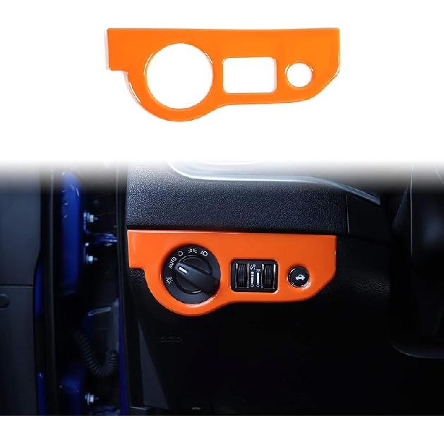 Voodonala for Challenger Charger Real Carbon Fiber Headlight Switches Control Button Knob Trim Decor for 2015-2025+ Dodge Challenger, for 2010-2024+