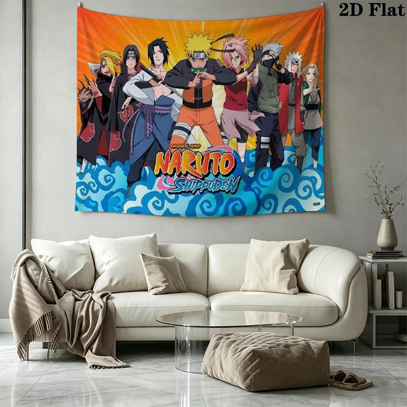 Anime NARUTO Wall Tapestry Aesthetic Wall Hanging Printed Fabric Blanket Decorative Tapestries for Bedroom Living Room Home Decor