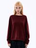 Visus Beads Heart Sweatshirt_Burgundy