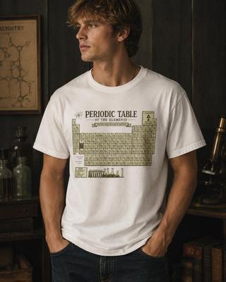 Vintage Periodensystem Shirt, Wissenschaftslehrer STEM T-Shirt, Chemie Geek Grafik Unisex T-Shirt