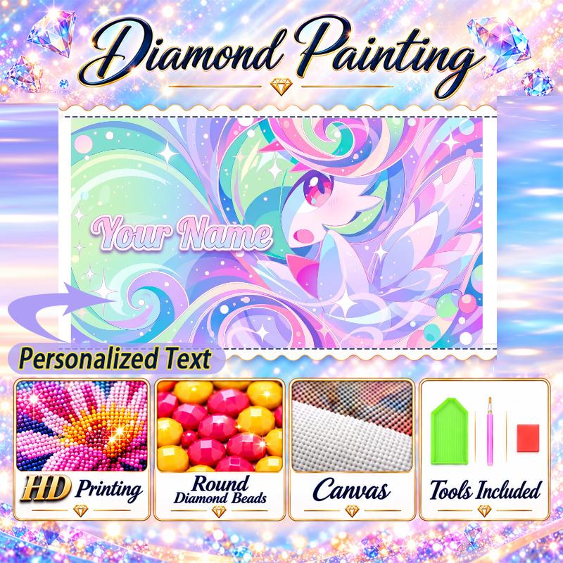 Personalized Gardevoir Diamond Art Custom Name 5D Diamond Painting Full Drill DIY Craft