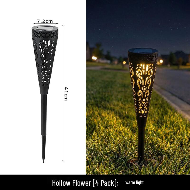 Lishi Solar Hollow Flower Garden Stake Lights