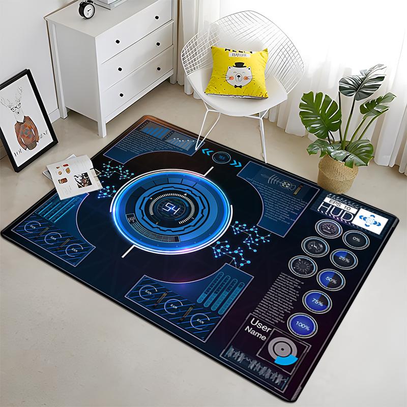 Racing Dashboard Cool Pattern Decorative Square Rug Modern House Living Room Floor Matte Bedroom Carpet Art Poster Mat Fans Gift