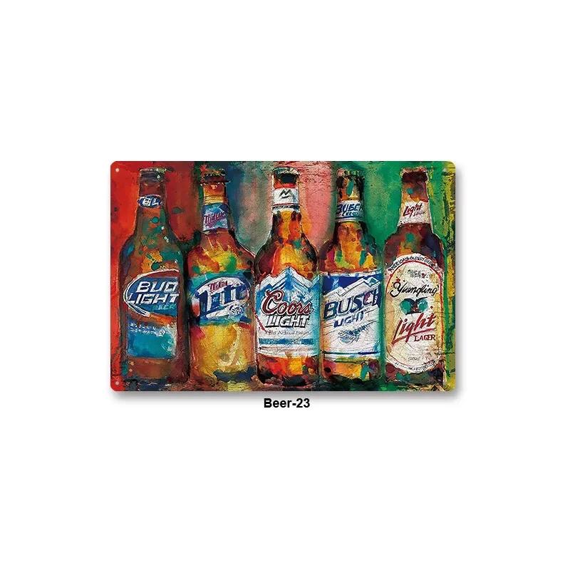Metal Sign Bar Pub BBQ Shop Wall Painting Tin Sign Decor Beer Wine Alcohol Poster Vintage Tinplate Plaque Shabby Art Decoration