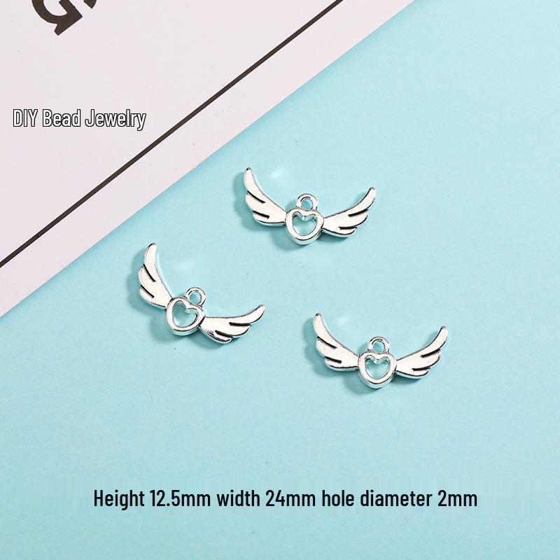 Love Heart Pendant Charm Alloy Jewelry for DIY Bracelets & Necklaces