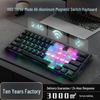 H60 Three-Mode Magnetic Switch Keyboard: Wired, Wireless, Bluetooth, Full Aluminum CNC for Gaming