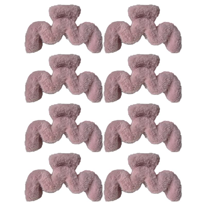 Oversized Plush Hair Clip Women Autumn Winter Wavy Hair Shark Clip Elegant Hair Accessories
