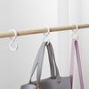 Strong Bearing Capacity Plastic Hook Transparent S Shaped Storage Organizer Hanging Single Closet Hook for Pot Shelf