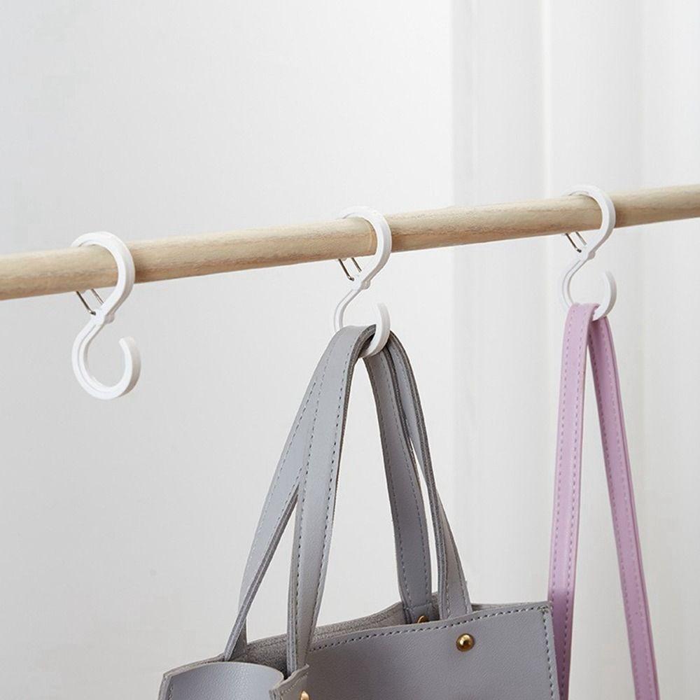 Strong Bearing Capacity Plastic Hook Transparent S Shaped Storage Organizer Hanging Single Closet Hook for Pot Shelf
