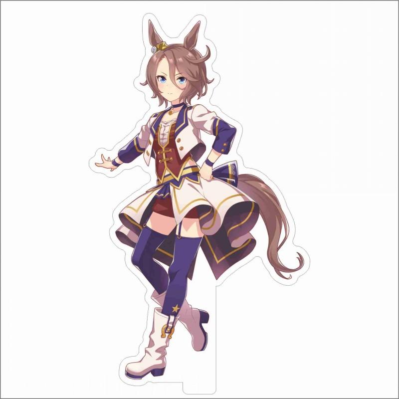 Japan Beautiful Derbil 15 Cm Cartoon Characters Acrylic Double-sided Stand Model Kawaii Cute Office Decoration Panel Permanent Recording Fans