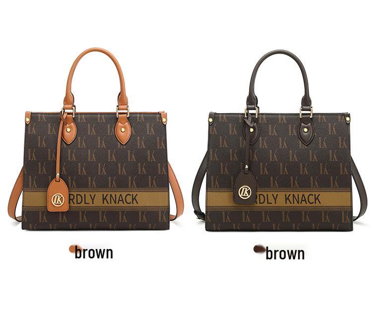 Retro Print Large Capacity Versatile Handbag and Shoulder Tote