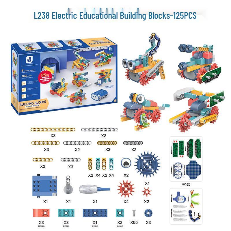 Children's Rechargeable Electric Engineering Building Blocks - Interactive, Large Particle STEM Toys
