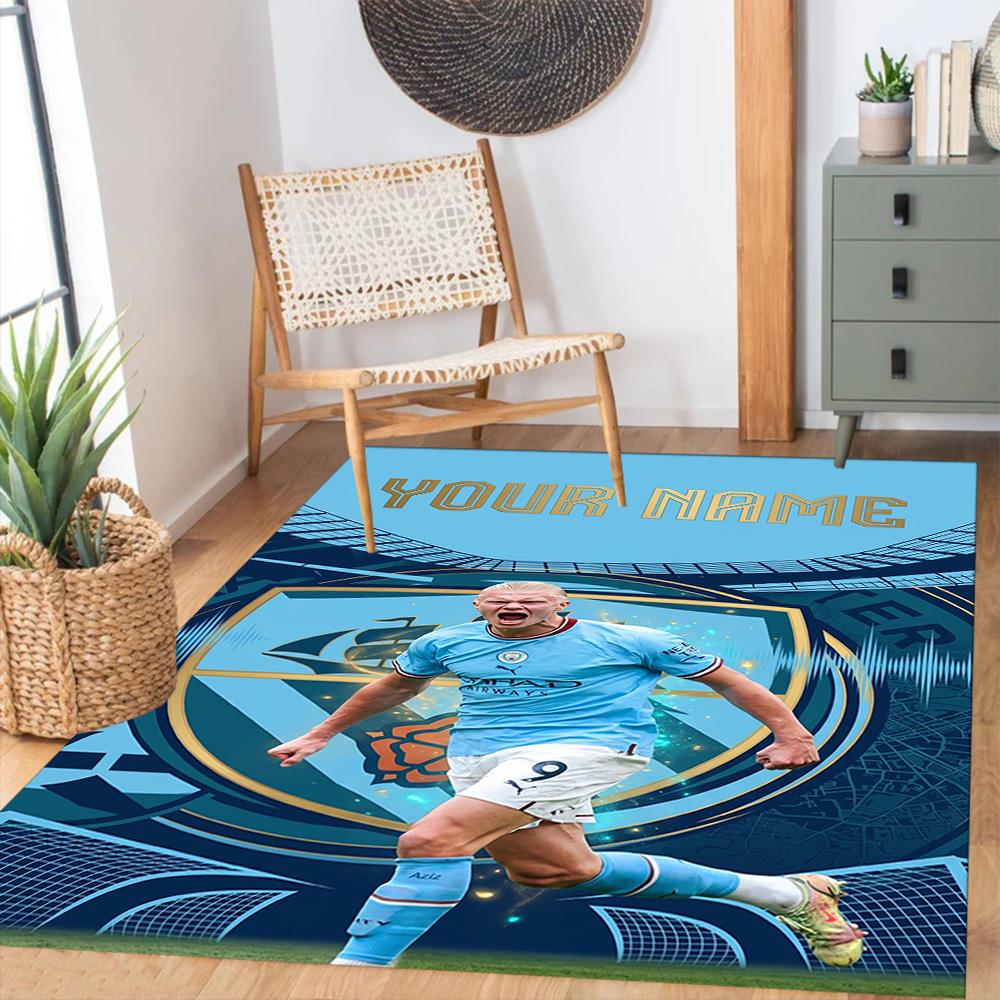 Haaland Personalized Text Carpet Perfect For Bedrooms Kitchen Outdoor Foyer Antislip Carpet Decorate Offices Perfect Gift For Friends Family