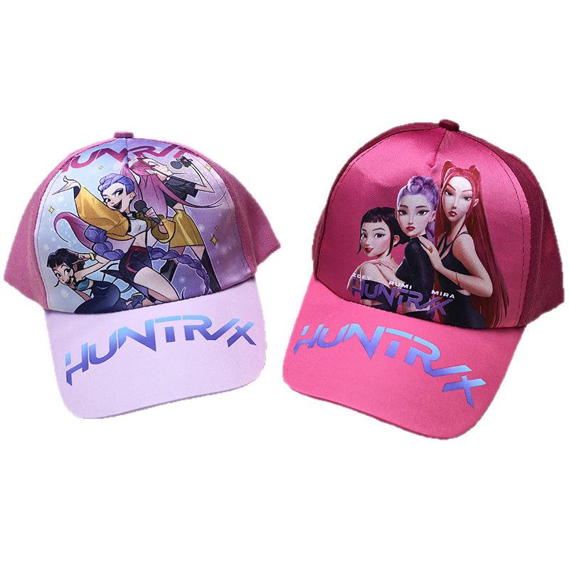 Cute Cartoon Girls Print Baseball Cap, Adjustable Snapback Sun Hat for Girls Teens