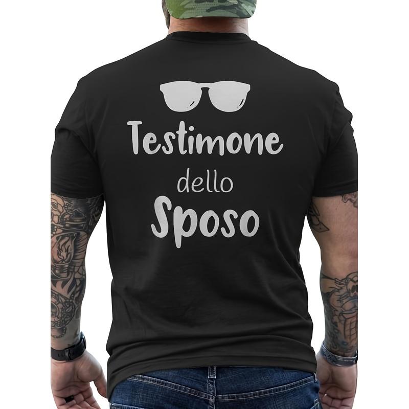 Groomsmen Bachelor Party Gift Men's Back Print T-Shirt - Perfect Gift
