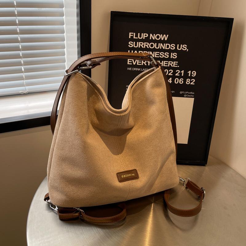 

Premium large-capacity bag 2024 new women s autumn and winter commuter shoulder bag messenger bag double shoulder bucket bag хакі