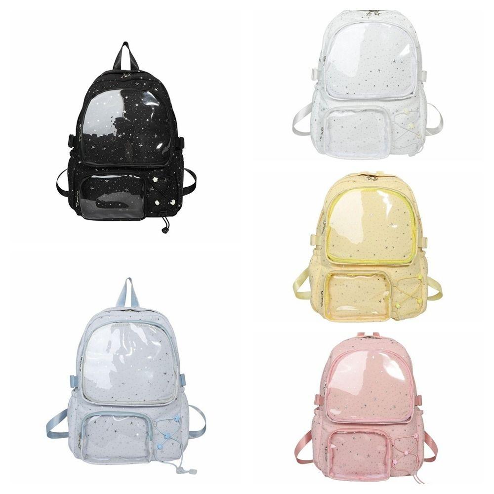 Oxford Stoff Stern Rucksack Druck Transparent Itabag Lässiger Nylon Rucksack Damen