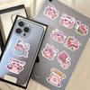 60Pcs Piggy Stickers Waterproof Luggage Lovely Pink Vinyl Pig Decals Pvc Art Removable Motorcycle Skateboard Laptop