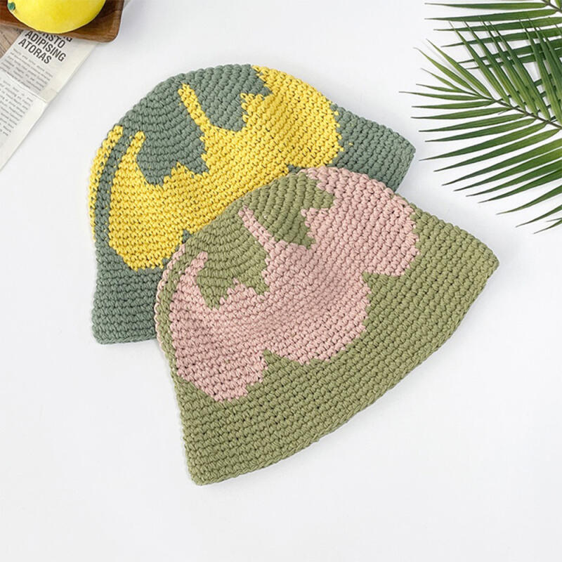 Женская летняя хлопковая панама с узором Color Block C7135_Mint