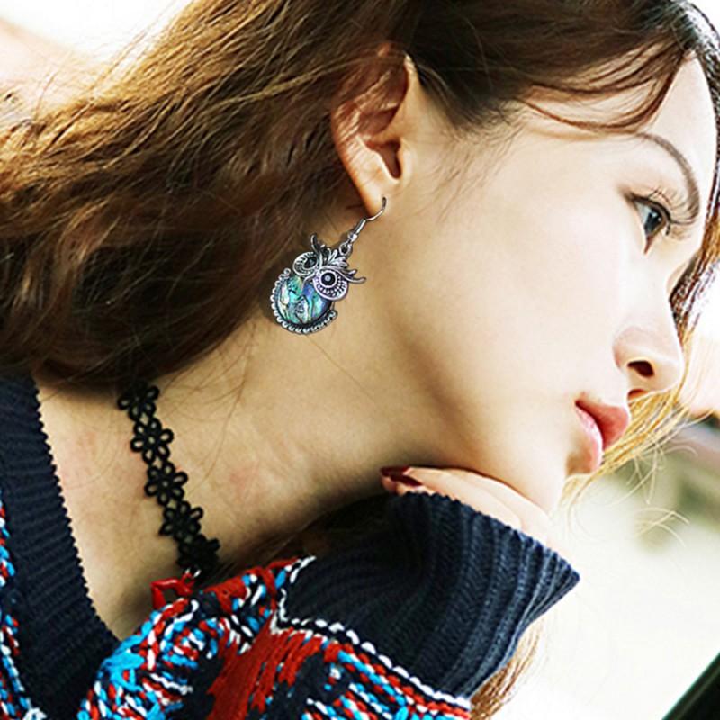 Vintage Style Animal Motif Shell Earrings Women Alloy Studs Boho Chic Ear Jewelry