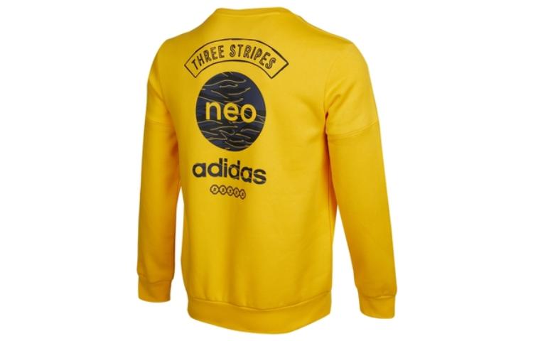 Мужские толстовки Adidas Neo Желтые С круглым вырезом Умеренный Обычный HC9691 L