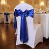 1 Pcs Satin Chair Sashes Quality Chair Ribbons Elegant Premium Bows Chairs Tie Back Chairs Decoration For Wedding Banquet Party