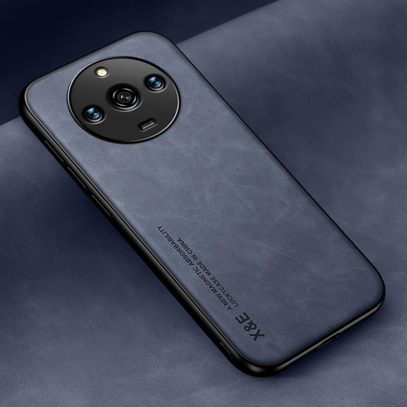 Luxury Leather Case For Realme 11 Pro Plus Cover Magnetic Car Holder Silicone Protection Phone Case For Realme 11 Pro 5G 11Pro