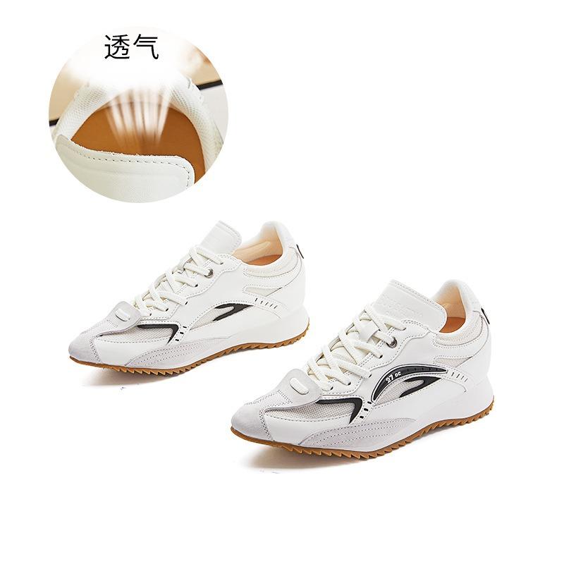 Chaussures de papa en cuir pour femmes automne nouveau pointu polyvalent chaussures de sport chaussures à plateforme décontractées pour femmes mode chaussures pour femmes tendance