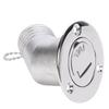 Boat Fuel Gas Deck Fill with Keyless Cap 38mm Boat Fuel Deck Filler 1.5 Inch Stainless Steel Deck Fuel Filler Neck for