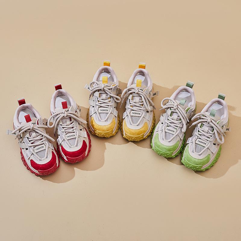 New Dad Shoes for Women Fashionable Thick-soled Sports Single Shoes
