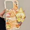 Single Layer Line Toast for IPhone16promax Mobile Phone Case for Apple 15 New 14pro Cute 13
