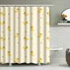 Bathroom Shower Curtain Cartoon Duck Pattern with Hearts for Kids Bathroom Decor Waterproof Polyester Fabric Customizable Size
