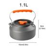 1.1L Camping Water Kettle Lightweight Aluminium Alloy Teapot for Outdoor Tourism Cookware Travel Hiking Picnic Tableware
