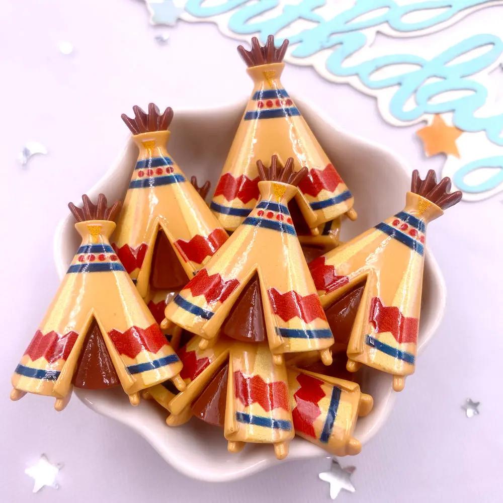 9Pcs Resin Colorful Car Turkeys Owl Grass House Pumpkin Fruit Drink Figurine Flatback Stone Decor DIY Halloween Scrapbook