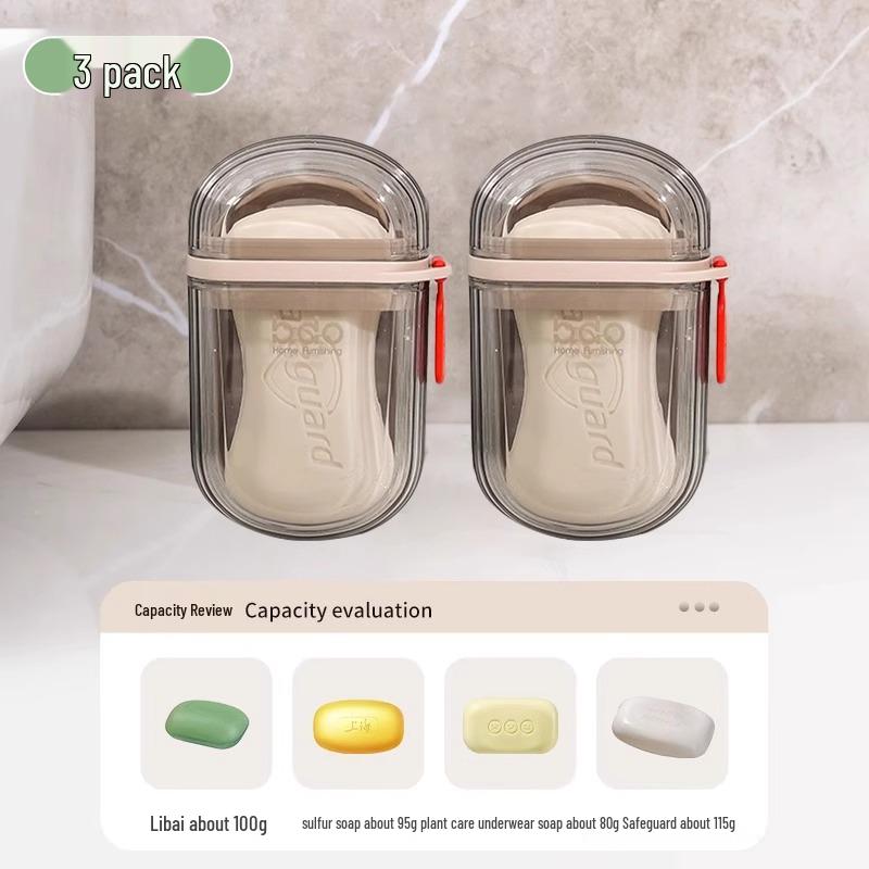 

Роскошная дорожная мыльница из 3 частей: Герметичный, Портативный, с крышкой и поддоном для слива (Бесплатная доставка)