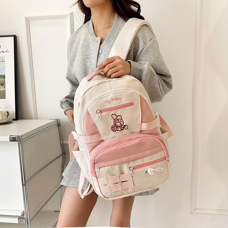 Schoolbag College Style High Value Backpack Versatile Japanese Junior High School Girls Backpack College Student Simple Large Capacity School Bag
