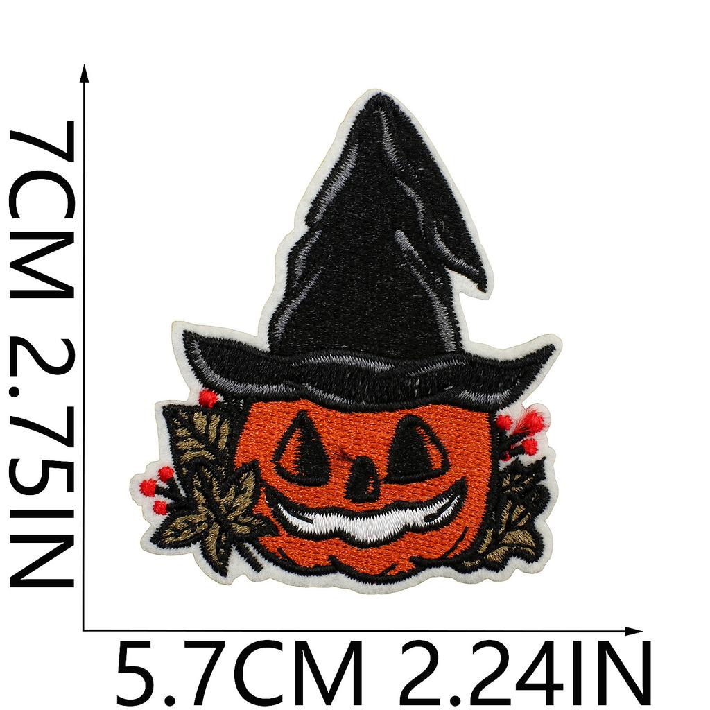 Halloween Cat Ghost Embroidery Cloth Sticker Holiday Decoration Flowers Witch Embroidery Chapter A Piao Bicycle Patch Sticker