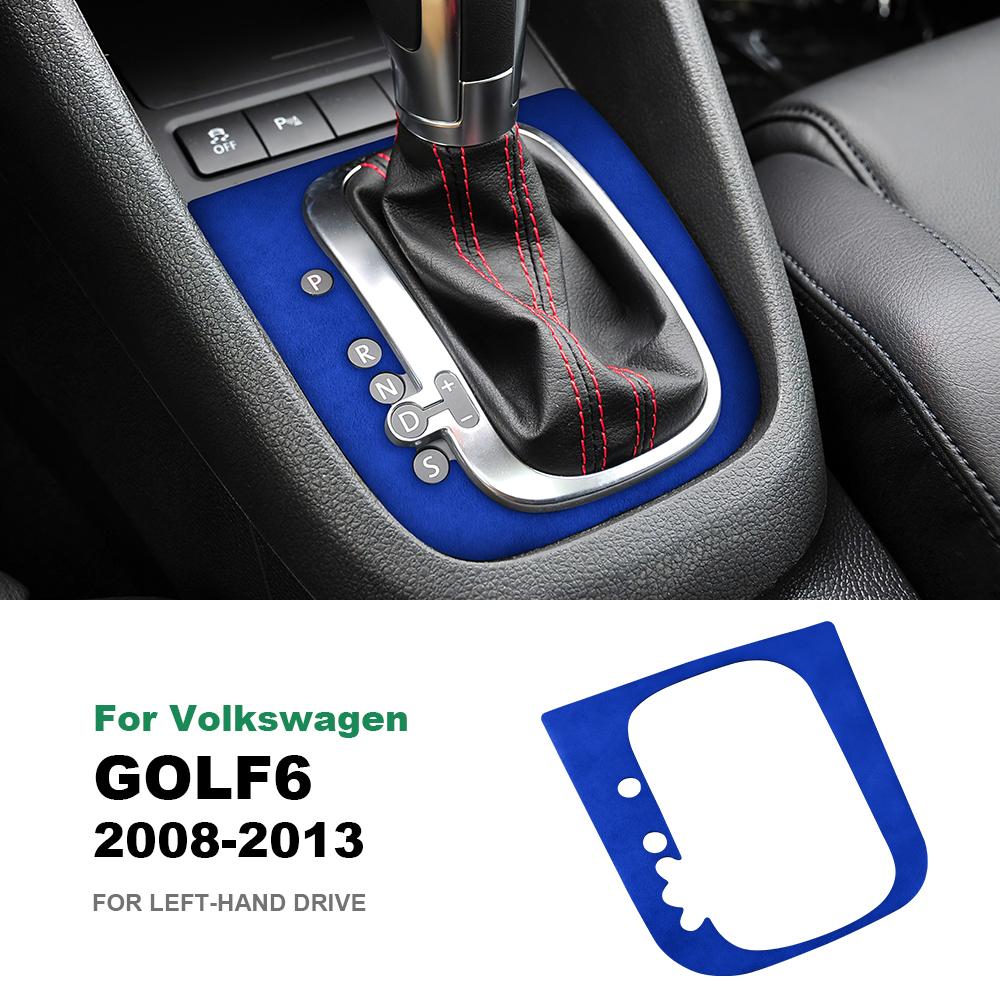 Italy Super Suede Car Gear Shift Panel Cover LHD RHD Sticker for Volkswagen VW Golf 6 GTI R MK6 2008-2013 Trim Auto Accessories