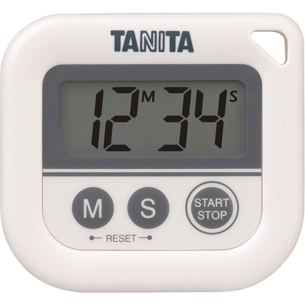 

Tanita Kitchen Study Timer Waterproof with Magnet 100 Minute Counter Washable Timer White WH TD-376N белый