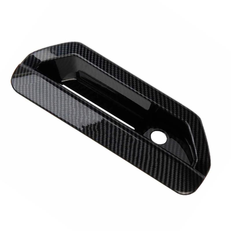 Carbon Fiber Style Rear Trunk Tailgate Door Handle Cover Trim ABS Fit for Hyundai Santa Cruz -