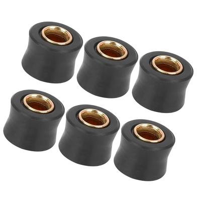 ACROPIX Rear Shock Absorber Cushion Rubber Ring Shock Absorber Bush Motorcycle 10mm Inner Diameter Black 6pcs