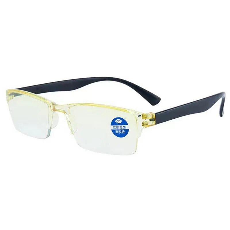 Fashion Presbyopia Glasses Ultra Clear Anti-Blue Light Black Technology Smart Zoom Glasses Optical Spectacle Computer Eyeglass