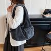 Borse a Gilet da Spalla in Denim Retrò per Donna Stile Semplice Pigro Borsa a Mano da Donna Tote Grande Capacità Studenti Universitari Ragazze Borsa a Secchiello