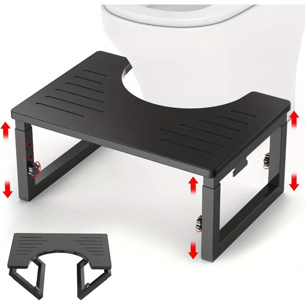 Removable Toilet Stool Non-slip Iron Wood Combination Foot Stool Anti Constipation Anti Curling Leg Poop Stool Home
