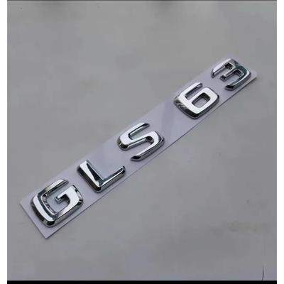 3D ABS Black Chrome Letters Car Rear Trunk Fender Badge For Mercedes GLS63 AMG W166 W167 Logo BITURBO 4MATIC Emblem Accessories