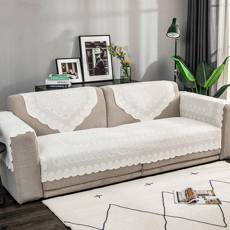 

Минималистичный Современный Комбинированный Однотонный Кружевной Диванный Чехол Полотенце для Спинки Полотенце для Подлокотника Чехол Белая Ткань Ванночка для Ног Диванная Подушка Beige plum upgrade Square 80*80cm