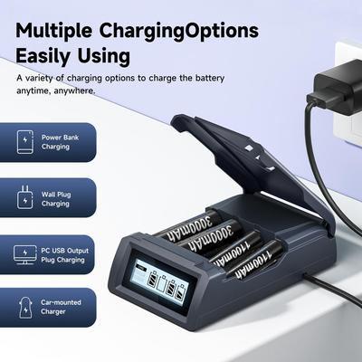 Smart Intelligent LCD Display PALO Batterie Ladegerät Für AA / AAA NiCd NiMh Akkus mit AAA AA Baterries