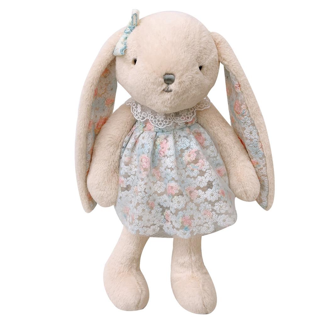 Floral Lace Rabbit Plush Keychain With Long Ears For Kids And Collectors