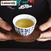 1/6pc Handamde Walnut Wood Coasters Creative For Coffee Cups Household Anti-scald Placemats Tieguanyin Chinese Teaset Decoration